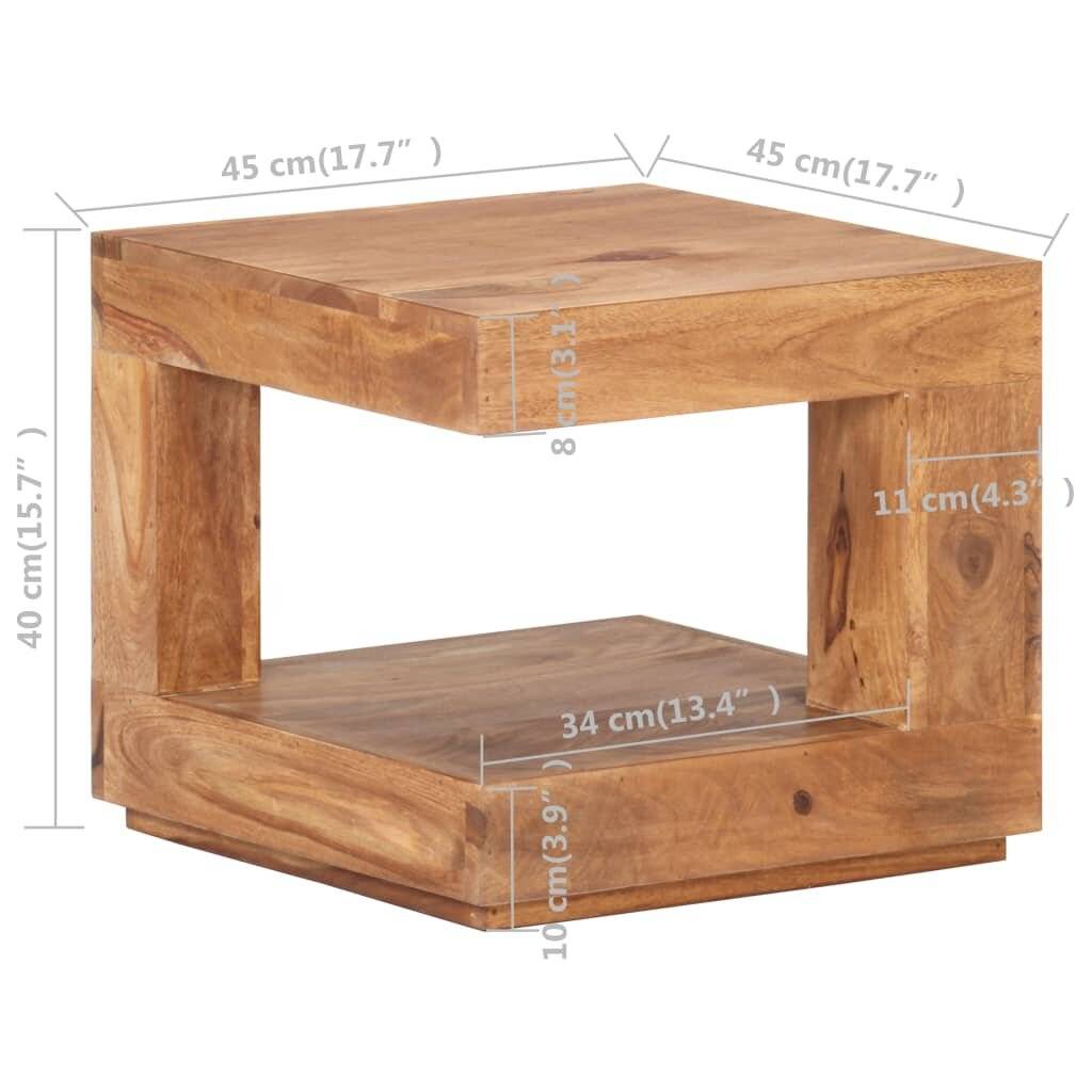 Couchtisch 45x45x40 cm Massivholz-6