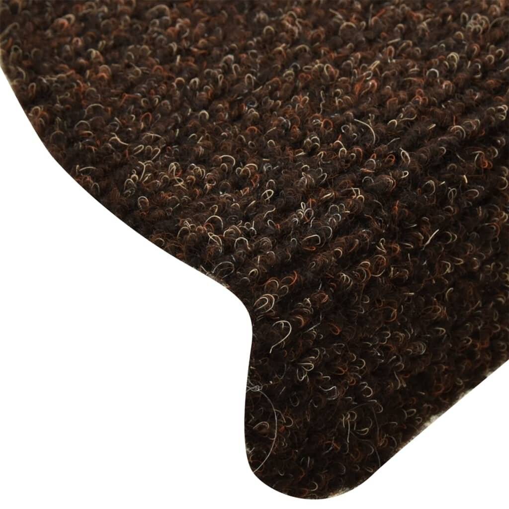 Selbstklebende Treppenmatten 10 Stk. Braun 56x17x3cm Nadelvlies-6
