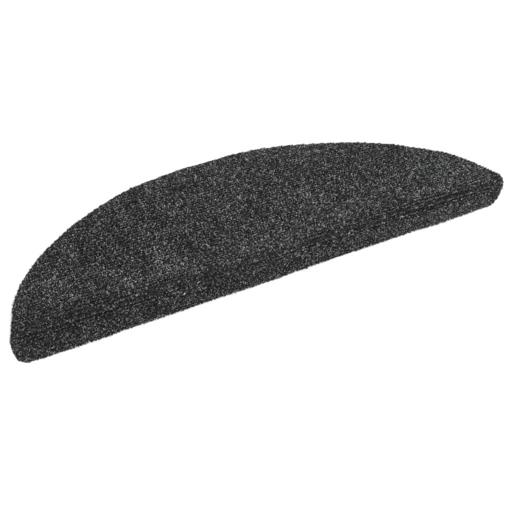 Selbstklebende Treppenmatten 10 Stk. Dunkelgrau 54x16x4 cm-3