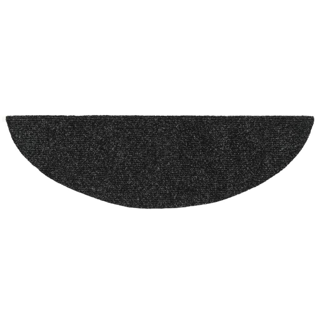 Selbstklebende Treppenmatten 10 Stk. Dunkelgrau 54x16x4 cm-4