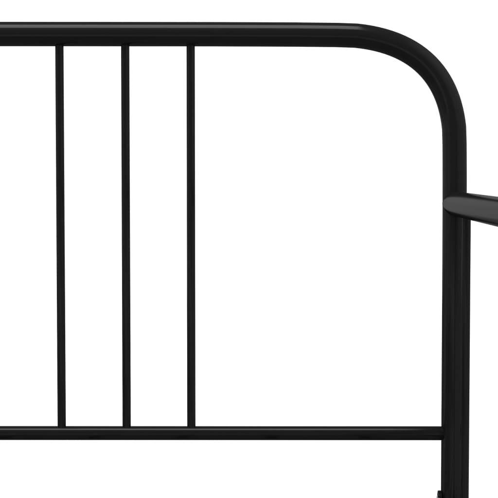 vidaXL Schlafsofa Bettgestell Schwarz Metall 90x200 cm-5