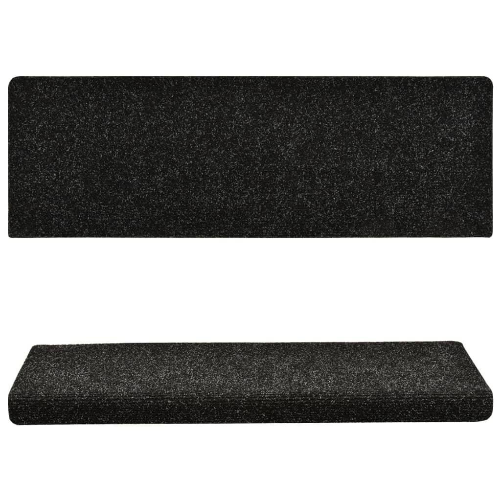Treppenmatten 10 Stk. Schwarz 65x25 cm Nadelvlies-3