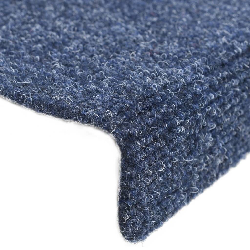 Selbstklebende Treppenmatten 5 Stk. Blau 65x21x4cm Nadelvlies-6