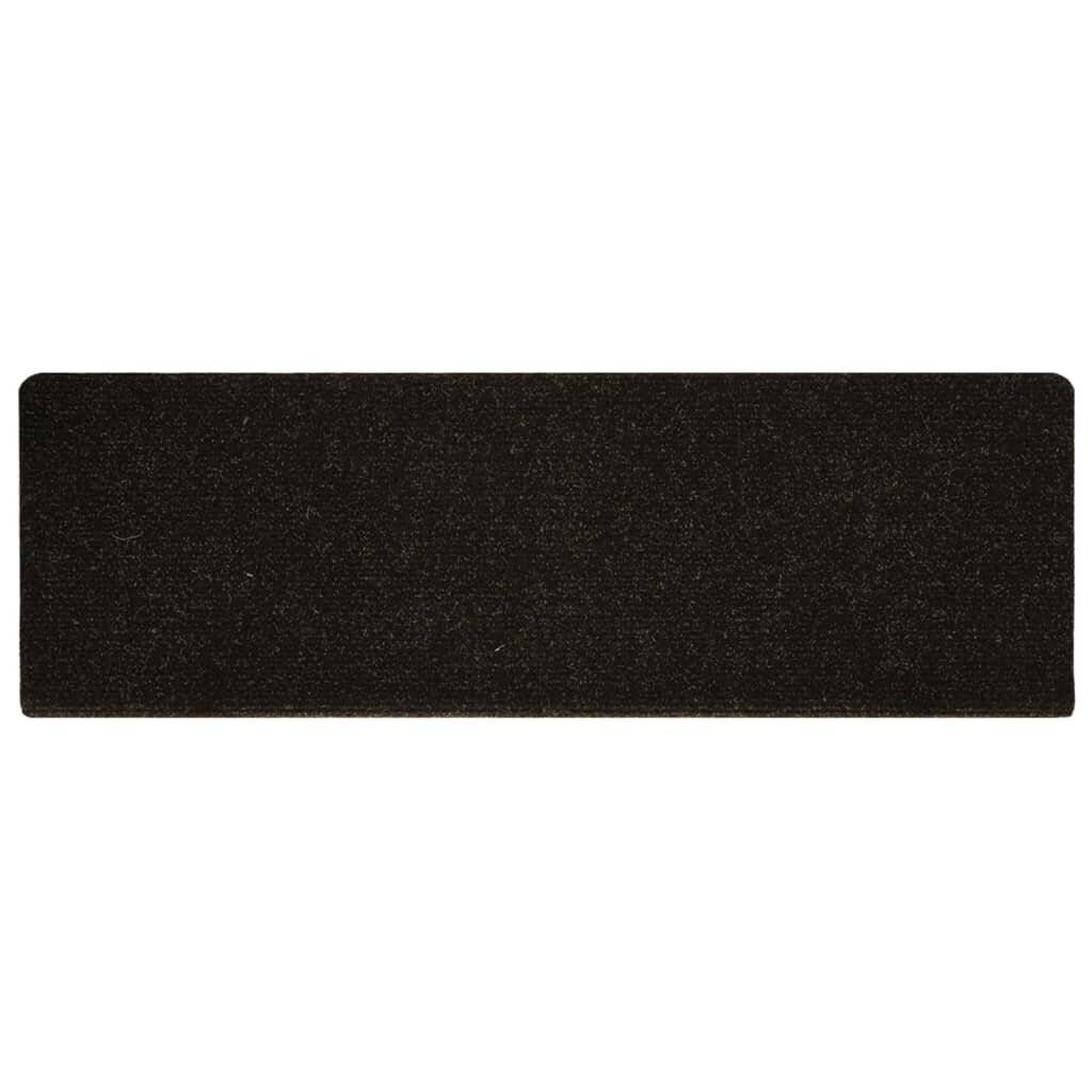 Treppenmatten 15 Stk. Nadelvlies 65x25 cm Braun-3