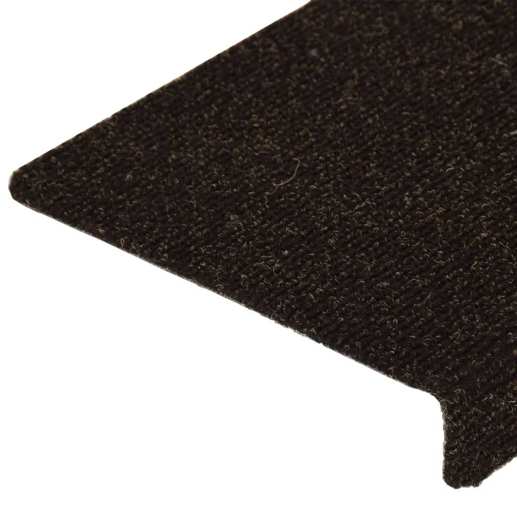 Treppenmatten 15 Stk. Nadelvlies 65x25 cm Braun-4