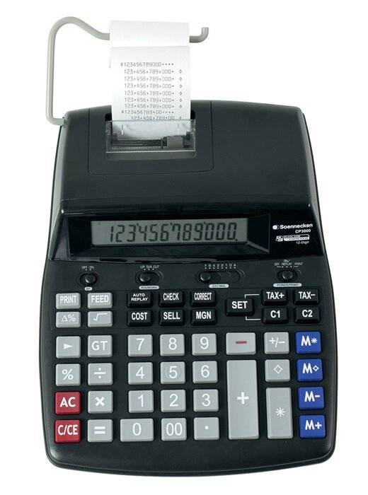 Soennecken Tischrechner CP3000 8663 druckend schwarz-3