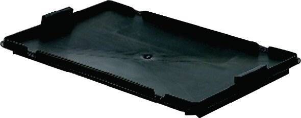 Deckel L600xB400mm schwarz PP f.Drehstapelbehälter LA-KA-PE-3