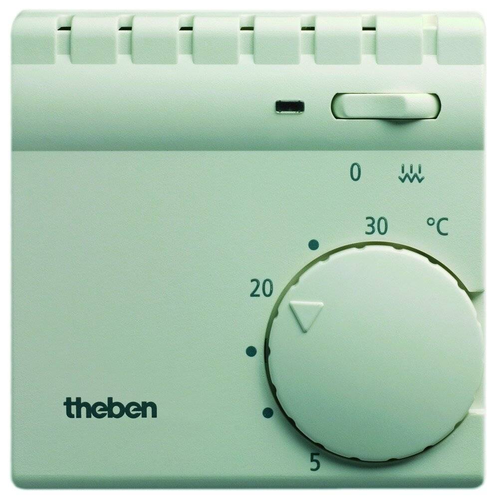 Theben Raum-Thermostate mit Schalter für Zusatzheizung und Kontrolllampe 7040001-1
