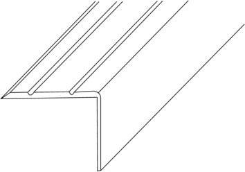 LM-Treppenwinkel 25x20mm L.1000mm Alu.silberf.elox.eins.gel.PG-4