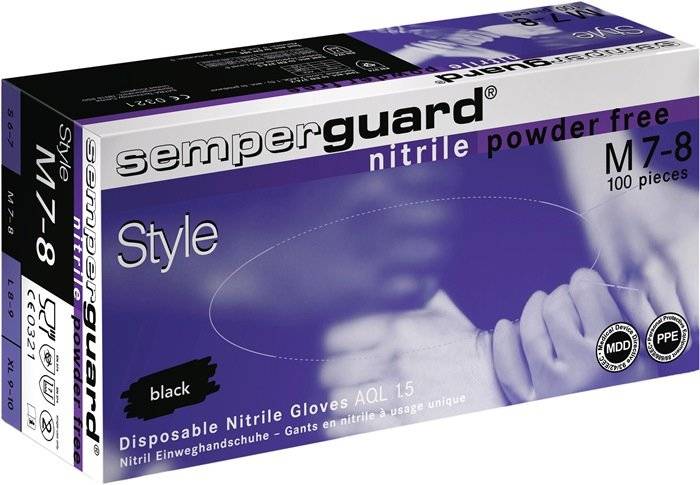 Einw.-Handsch.Semperguard Nitril Style Gr.XL schwarz Nitril 90 St./Box-2