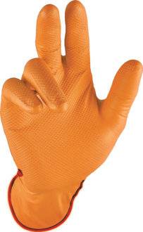 Einw.-Handsch.Grip Orange Gr.10 orange Nitril 50 St./Box-3