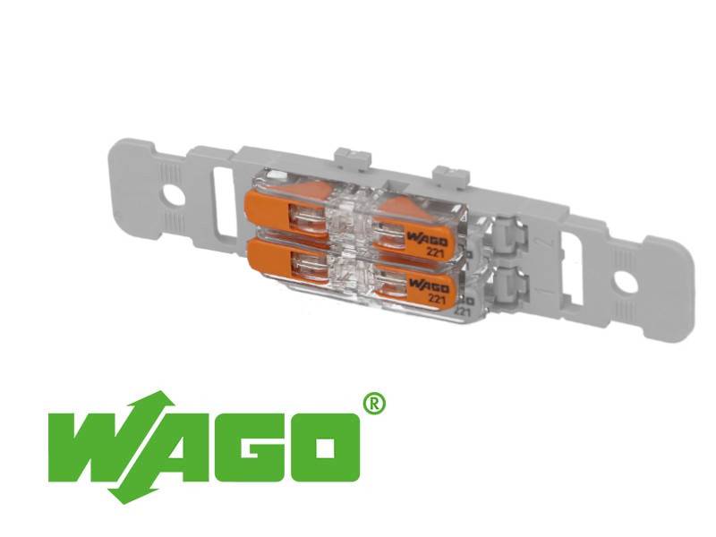 WAGO 221-2502 - Befestigungsadapter mit Zugentlastung 2-fach - 100er-1
