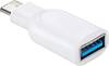 Goobay 66262 USB C auf USB A Adapter / Mini Stecker für Ladekabel USB 3.0 / OTG USB-C Adapterstecker 5 Gbits / Weiß