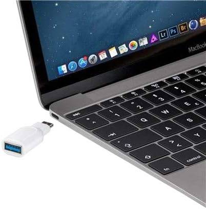 Goobay 66262 USB C auf USB A Adapter / Mini Stecker für Ladekabel USB 3.0 / OTG USB-C Adapterstecker 5 Gbits / Weiß-1