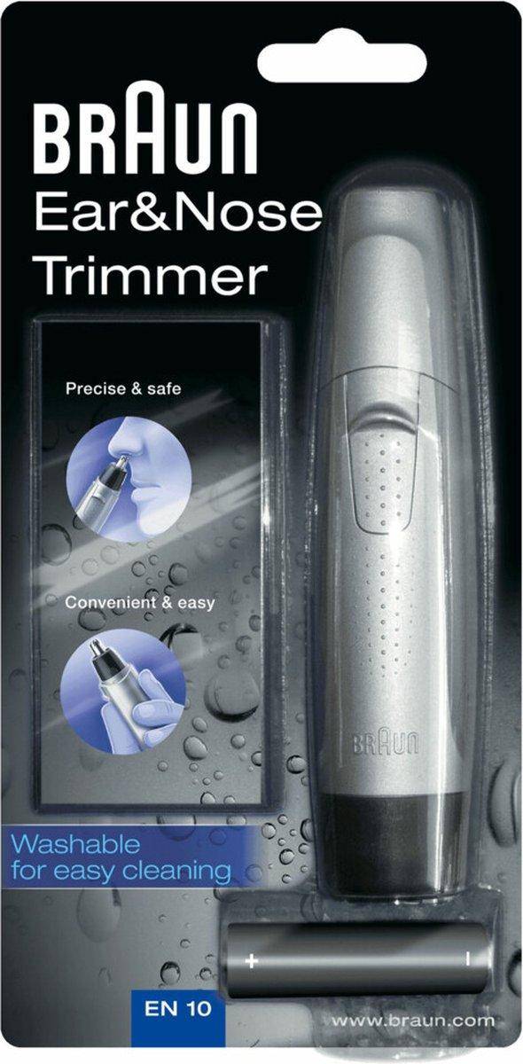 1St. Braun EN 10 Braun Ohr-/Nasenhaartrimmer EN 10, silber-2