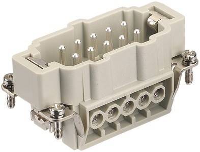 HARTING Han 10E Stifteinsatz (M) Schraubanschluss, 10-polig+PE 500V, 16A - 1 Stück-1