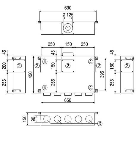 Maico Luftverteiler 5Anschl.Flexr.MF-F90 MF-BV90-125-5-2