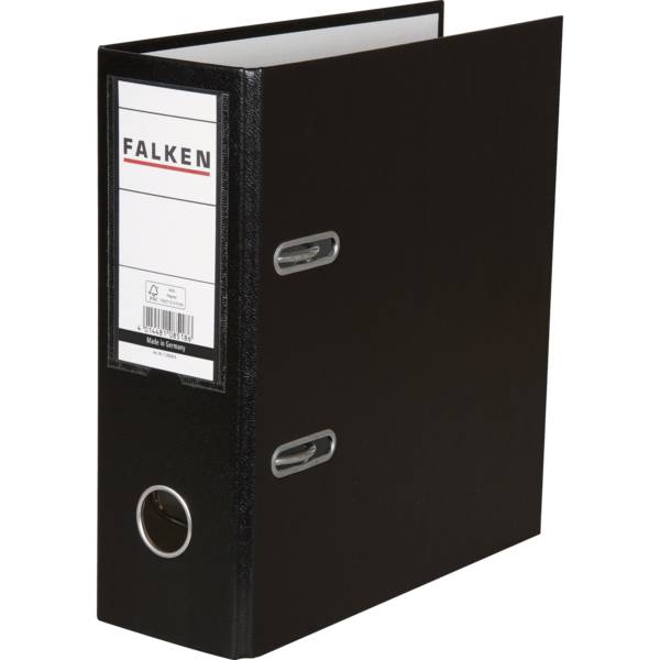Falken 10x PP-Ordner A5 hoch, Rücken 80mm - Schwarz - 11285616F