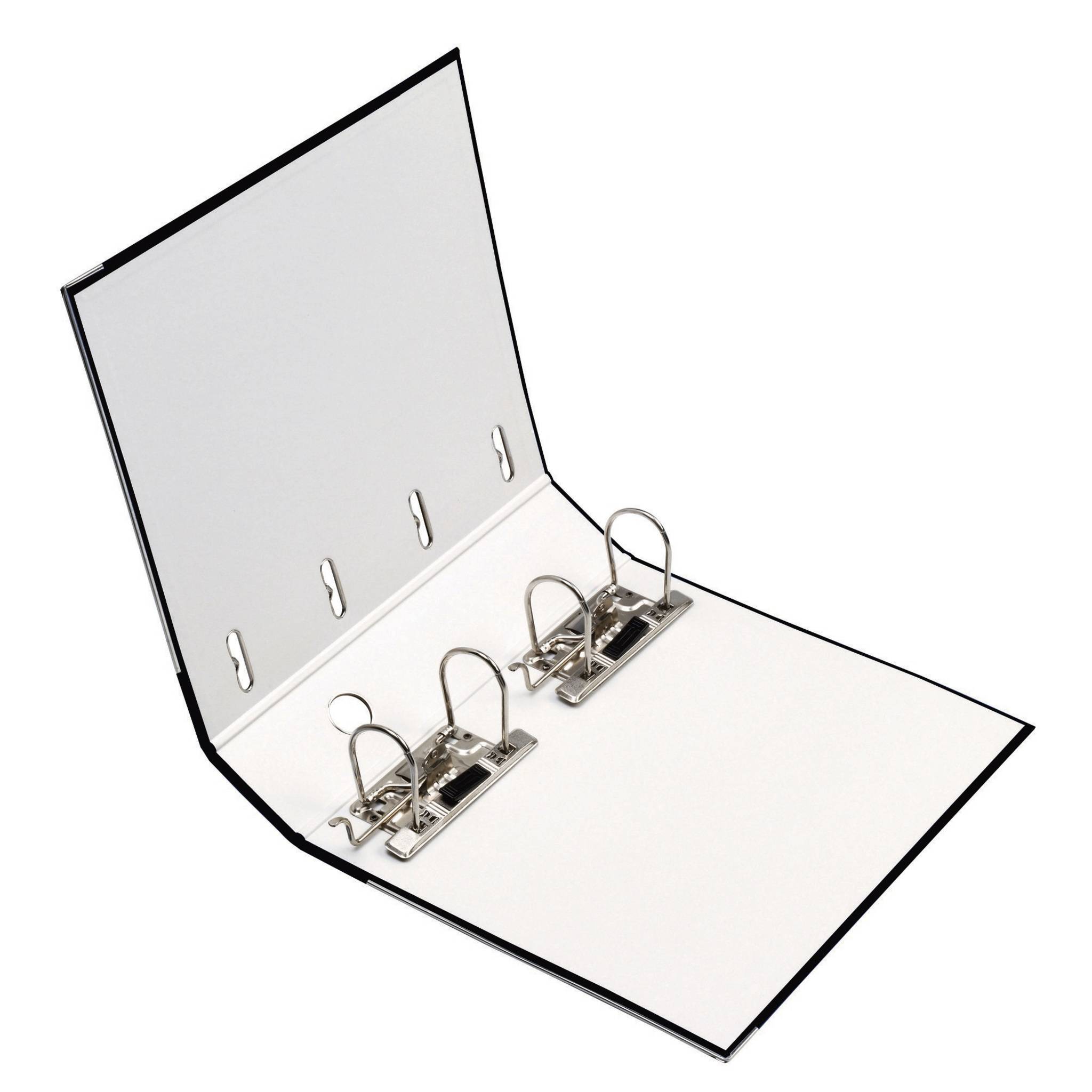 Falken 10x PP-Doppelordner A4, Rücken 70mm, + Einsteckschild, Schwarz, 11285343F-1