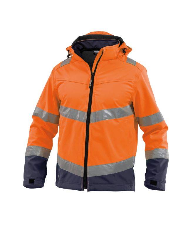 DASSY® Malaga Warnschutz Softshell-Jacke Neonorange/Dunkelblau Gr. 4XL-0