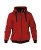 Sweatshirt-Jacke, ROT/SCHWARZ, Gr. 4XL