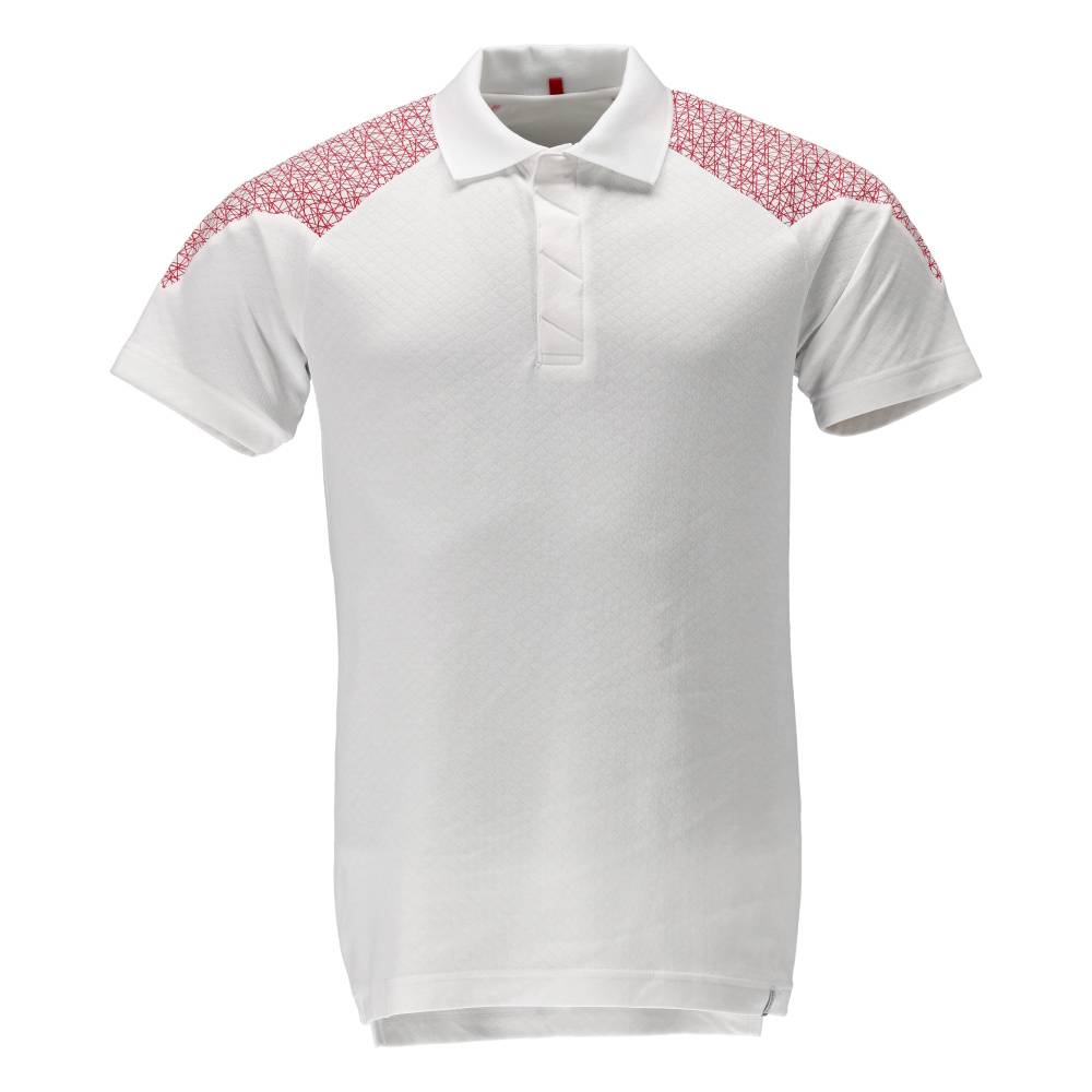 Mascot Polo-Shirt Weiß/Verkehrsrot, L-0
