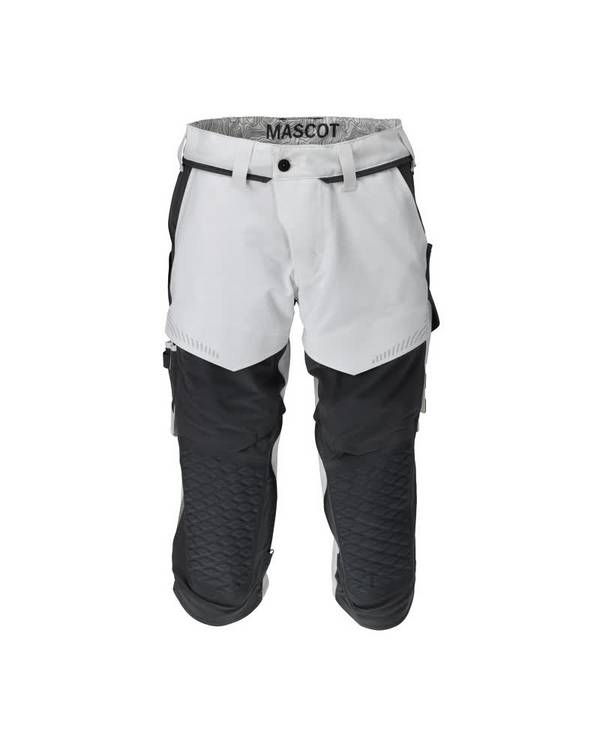 Mascot Dreiviertel-Hose mit Knietaschen Weiß/Anthrazitgrau, C49