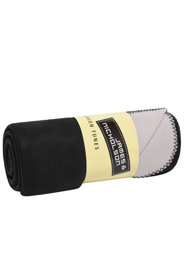 Bonded Fleece Blanket Hochwertige zweischichtige Fleecedecke für Büro, Gastronomie oder für schwarz/grau, Gr. one size