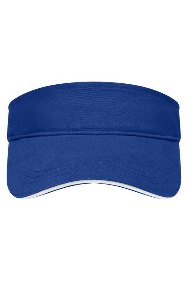 Sandwich Sunvisor Trendiger Sunvisor mit kontrastfarbigem Sandwich weiß/blau, Gr. one size