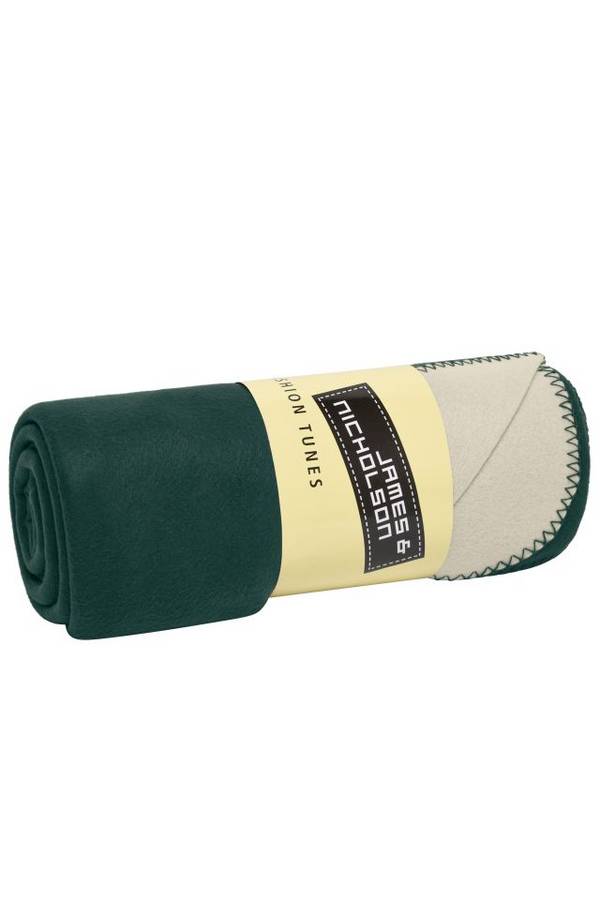 Bonded Fleece Blanket Hochwertige zweischichtige Fleecedecke für Büro, Gastronomie oder für grün/braun, Gr. one size