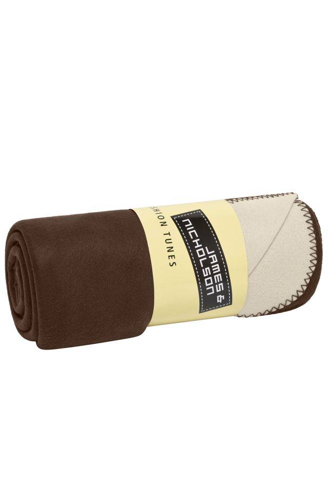 Bonded Fleece Blanket Hochwertige zweischichtige Fleecedecke für Büro, Gastronomie oder für zuhause braun, Gr. one size-0