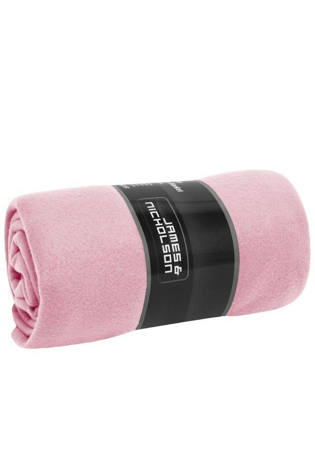 Fleece Blanket Fleecedecke mit gekettelten Kanten pink, Gr. one size-0