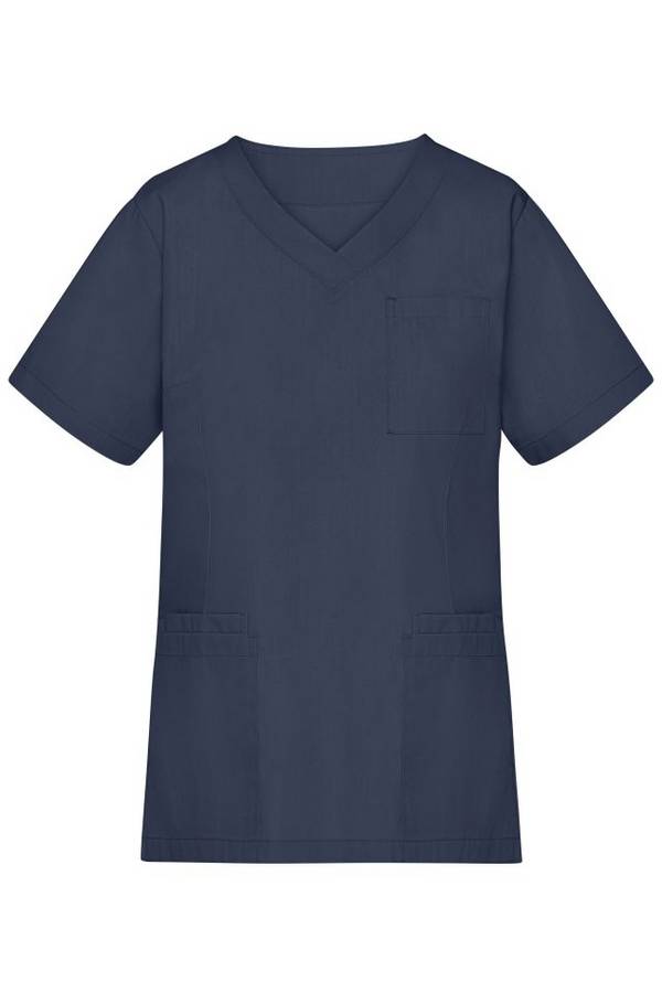 Ladies' Kasack Klassischer Schlupfkasack mit V-Ausschnitt blau, Gr. M