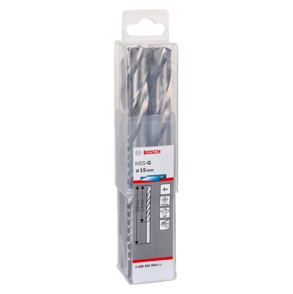Bosch Spiralbohrer HSS-Co 8,0 x 75 x 117 mm 5 Stk. ( 2608585894 ) Kobalt Legierung DIN 338 für Metall-1