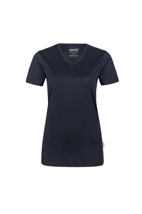 HAKRO Damen V-Shirt COOLMAX® tinte, S