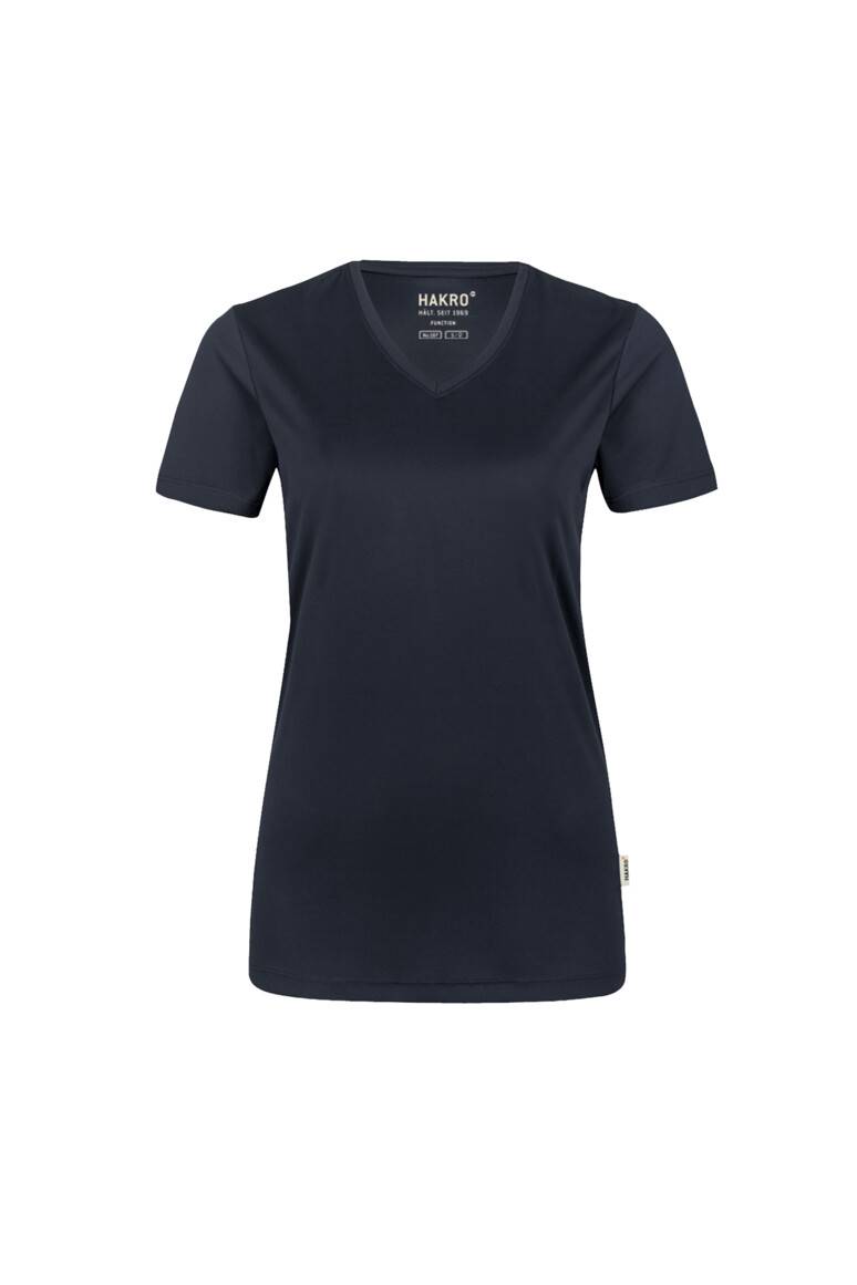 HAKRO Damen V-Shirt COOLMAX® tinte, S-0