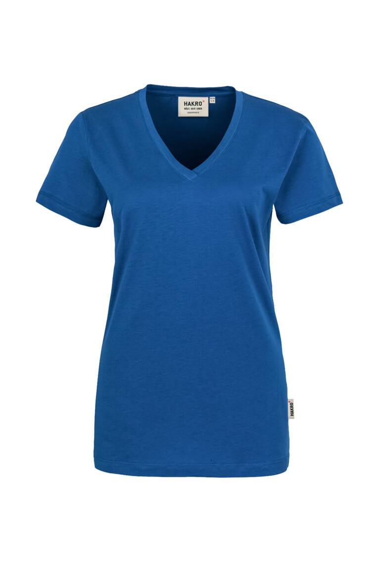 HAKRO Damen V-Shirt Classic royalblau, XL-0