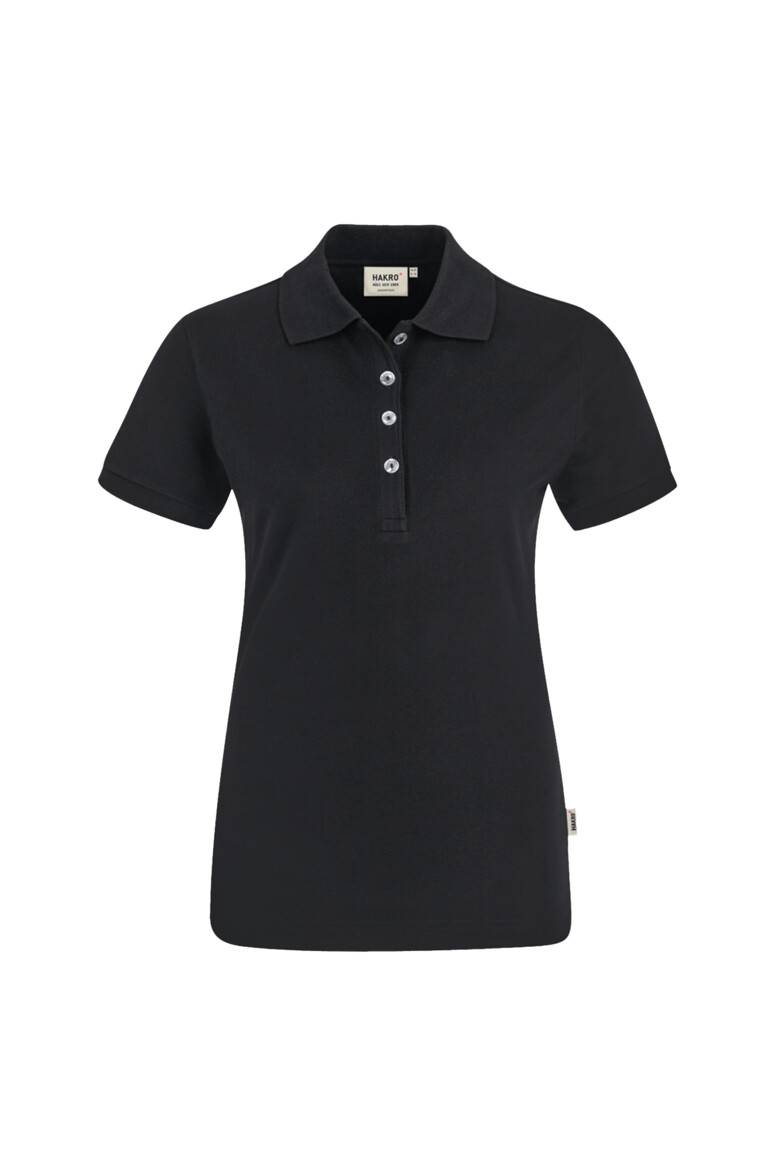 HAKRO Poloshirt Stretch Damen #222 Gr. XS schwarz