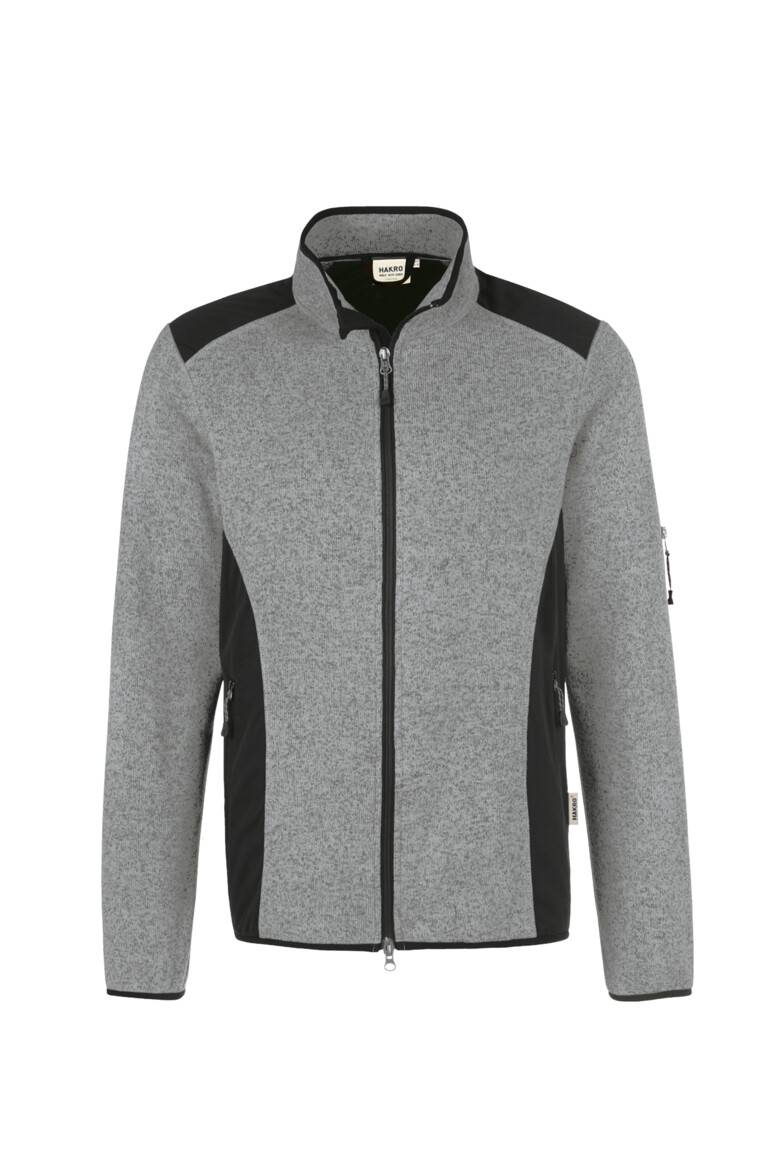 HAKRO Damen Strickfleecejacke grau meliert, 2XL-0