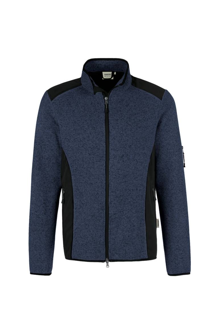 HAKRO Strickfleecejacke Dawson marine meliert, M-0