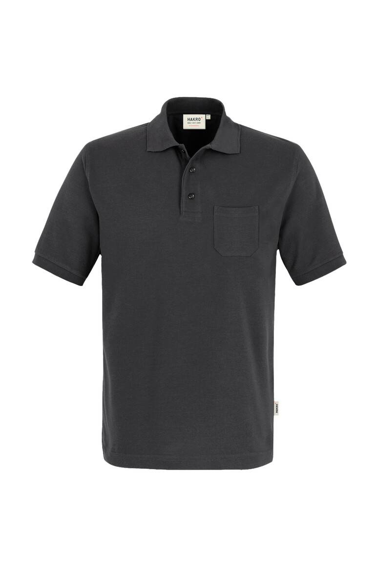 HAKRO Pocket-Poloshirt MIKRALINAR® karbongrau, 3XL-0