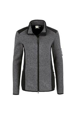 HAKRO Damen Strickfleecejacke anthrazit meliert, S