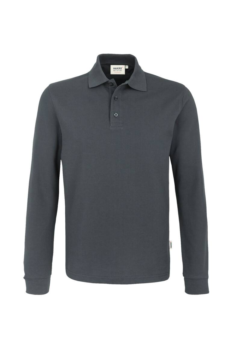 HAKRO Longsleeve-Poloshirt MIKRALINAR® anthrazit, 5XL-0