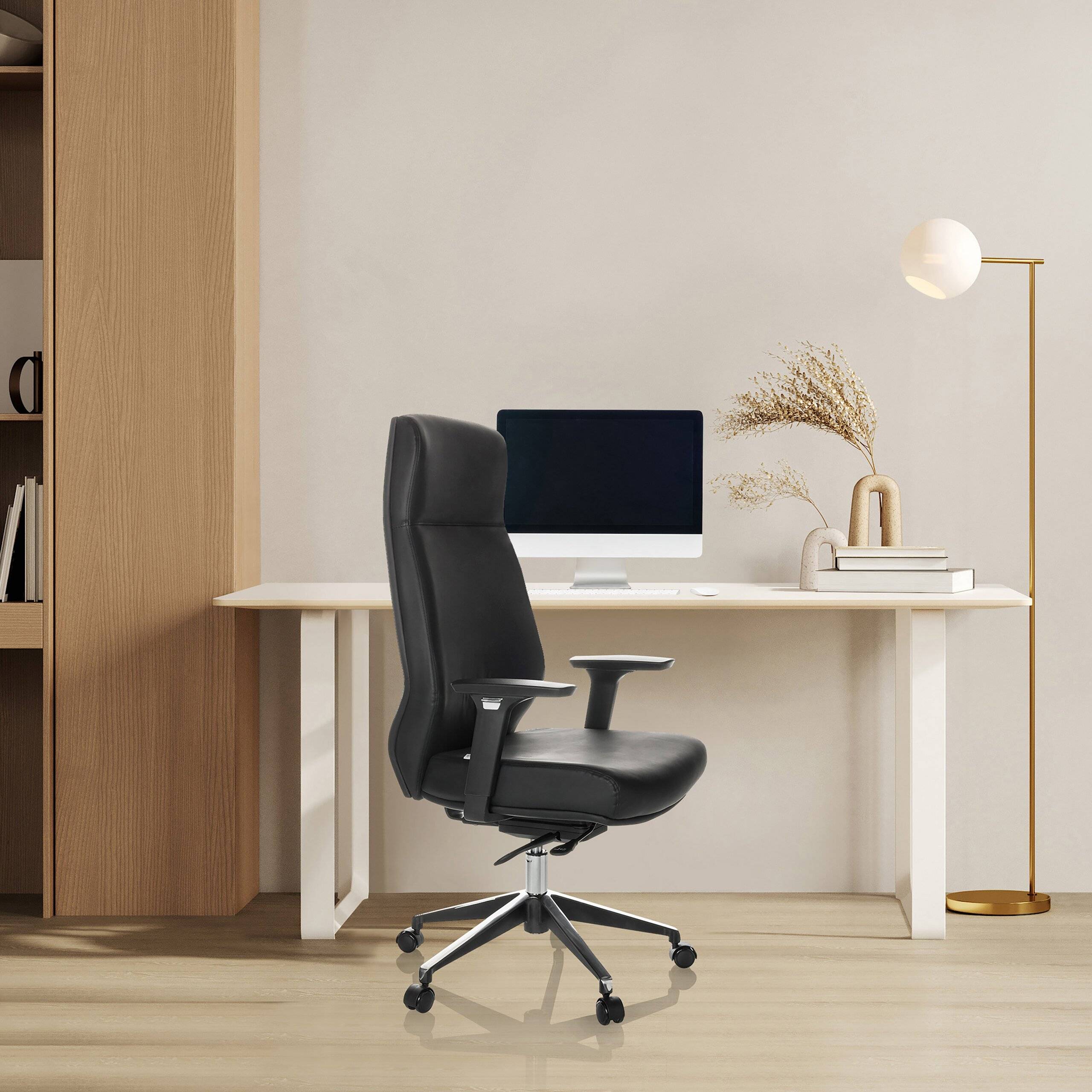 Bürostuhl Chefsessel VITORO ECO Kunstleder schwarz hjh OFFICE-4