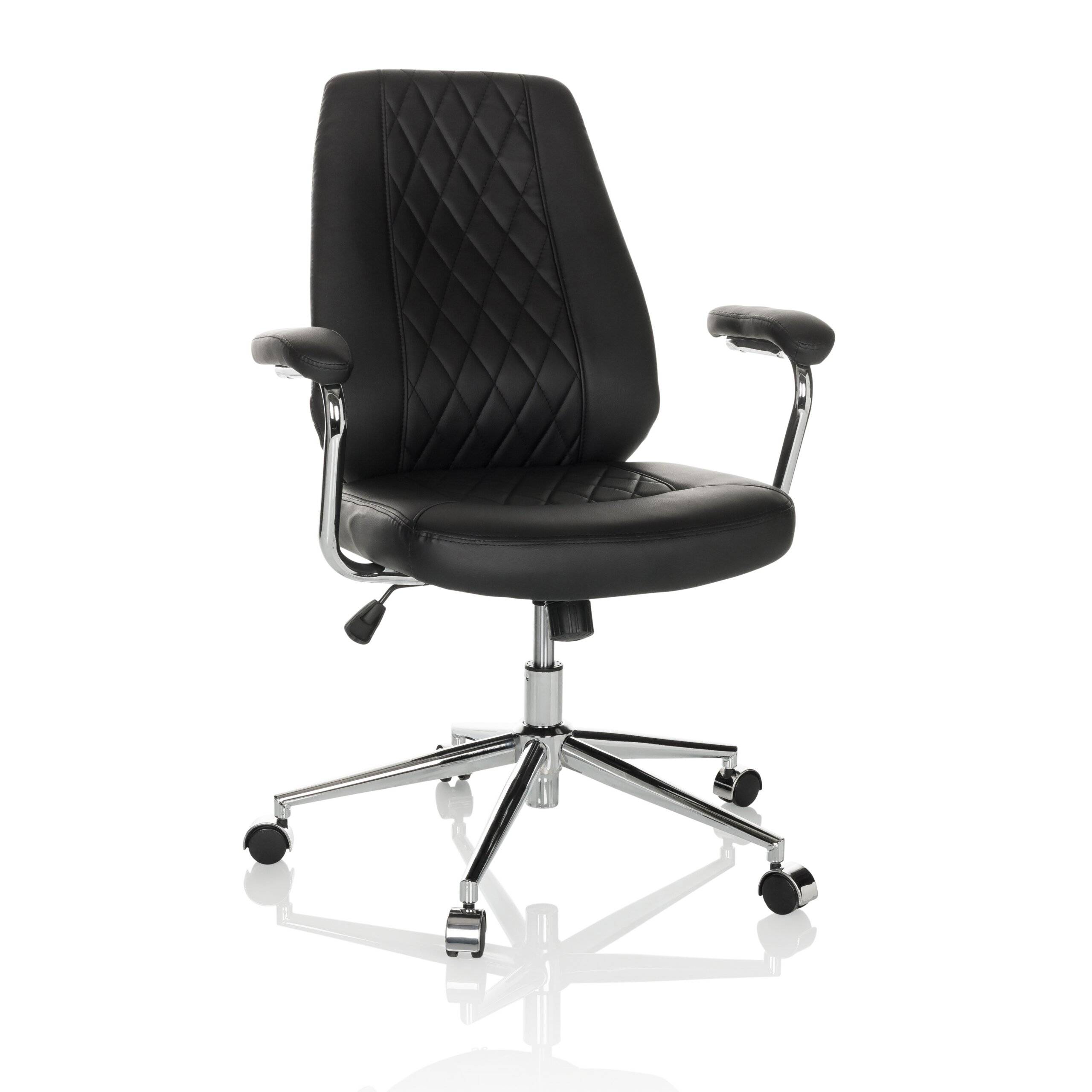 Drehstuhl Bürostuhl THEO I Kunstleder schwarz hjh OFFICE-0