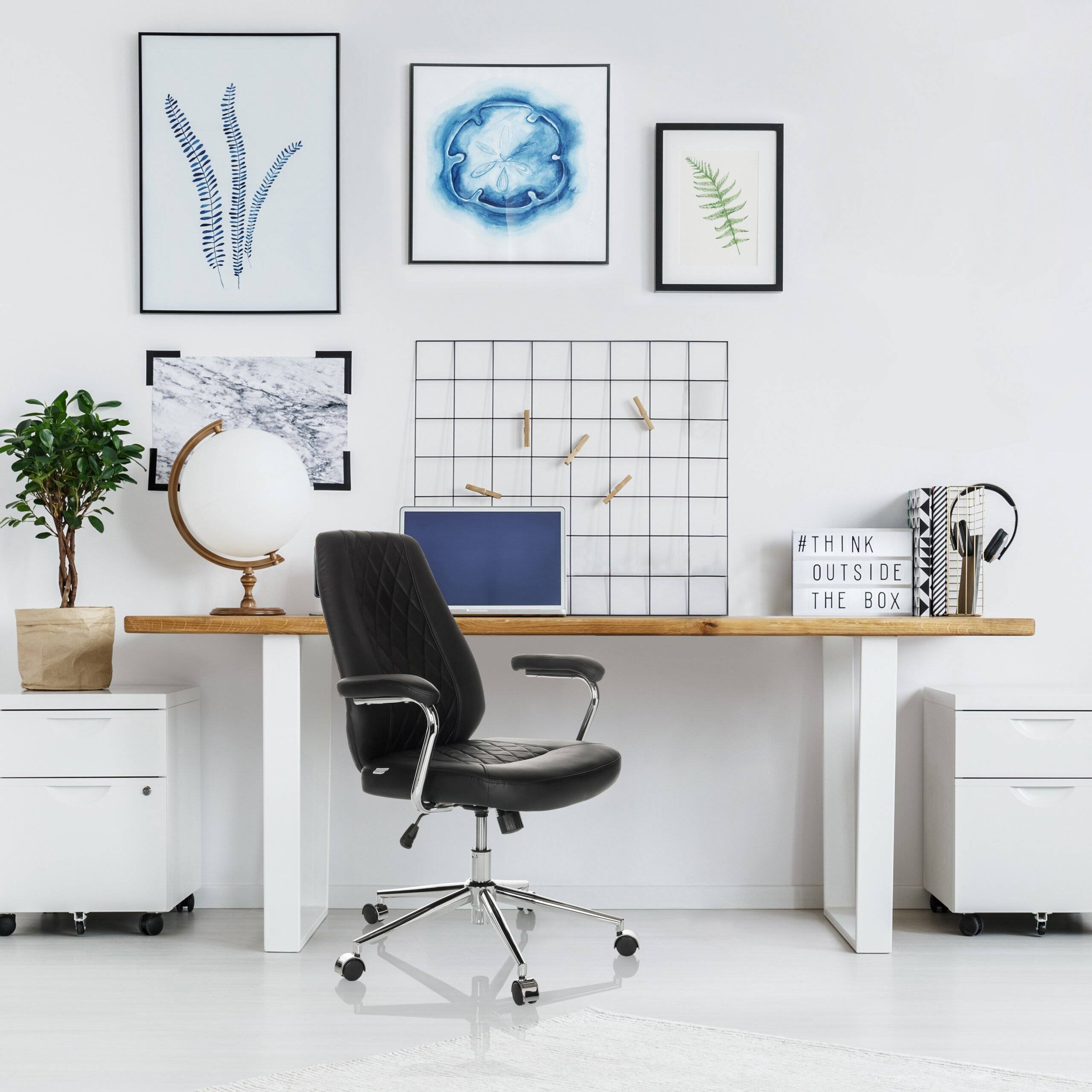 Drehstuhl Bürostuhl THEO I Kunstleder schwarz hjh OFFICE-4