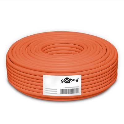 Goobay 91889 CAT 7A Netzwerkkabel SFTP / Kupfer / 1000 MHz Ethernet Kabel halogenfrei / AWG 23/1 (solid) / Orange / 250m