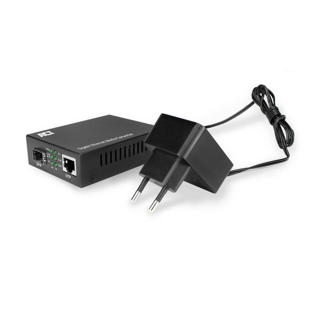 ACT AC4451 Gigabit Ethernet Medienkonverter | SFP Medienkonverter | Multimode | Singlemode | Schwarz-4