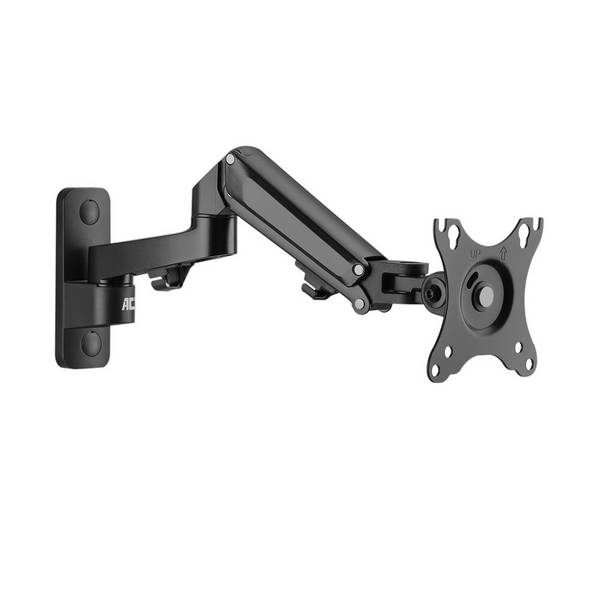 ACT AC8310 Gasfeder-Monitorarm | Wandhalterung | 1 Bildschirm | VESA | Schwarz