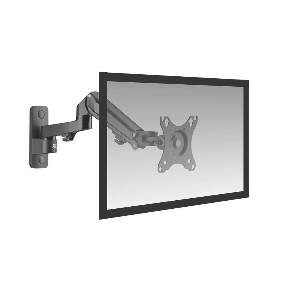 ACT AC8310 Gasfeder-Monitorarm | Wandhalterung | 1 Bildschirm | VESA | Schwarz-2